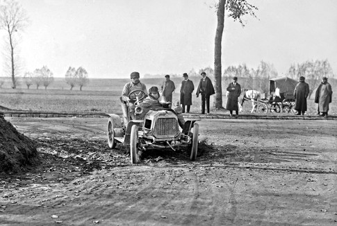 1906 Coppa Vetturette - Giosuè Giuppone alla curva La Fourche