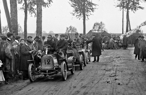 1906 Coppa Vetturette - Giosuè Giuppone su Lion-Peugeot alla partenza