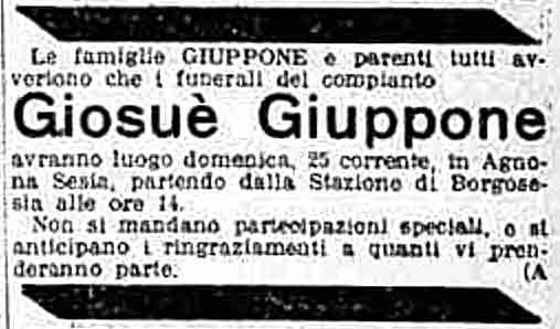 1910 Necrologio Giuppone (La Stampa)
