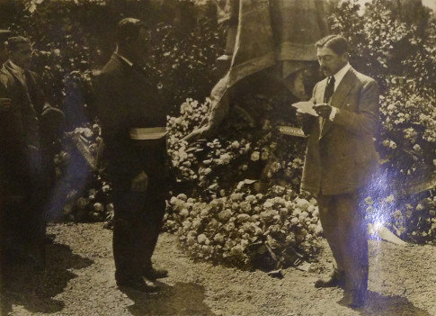 Georges Boillot alla inaugurazione del moumento a Giuppone